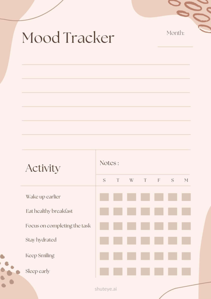 20 Free Printable Mood Tracker Bullet Journal Templates ShutEye