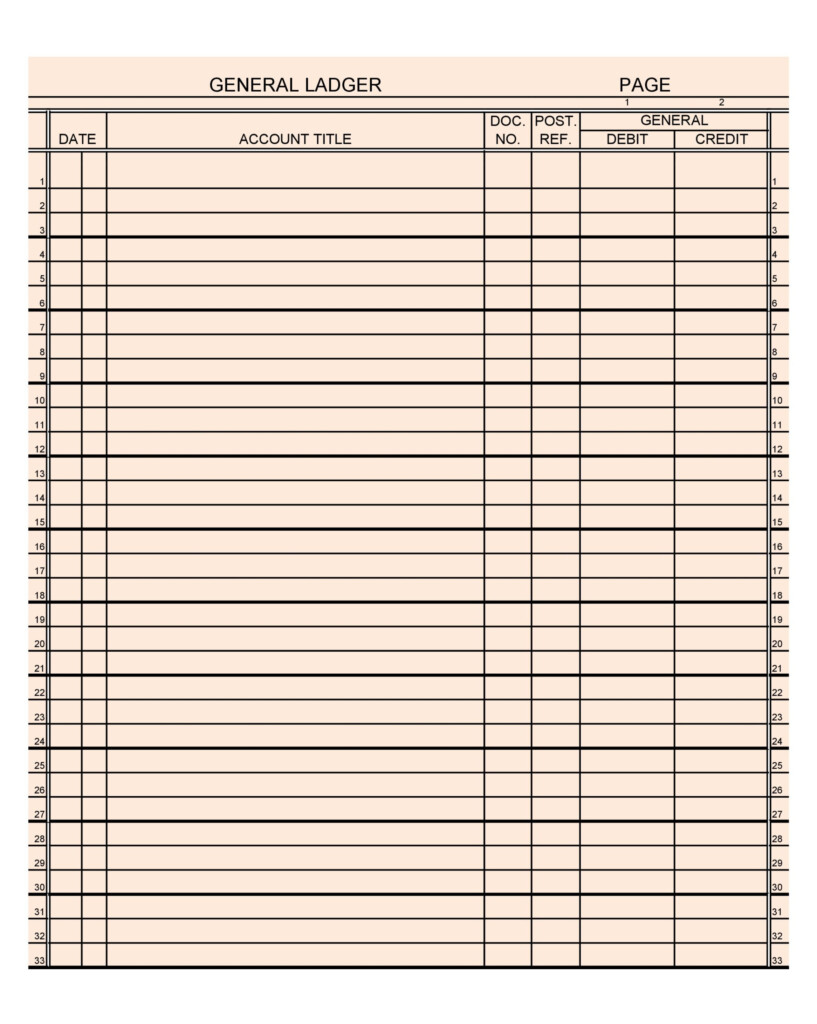 37 Perfect General Ledger Templates Excel Word TemplateLab