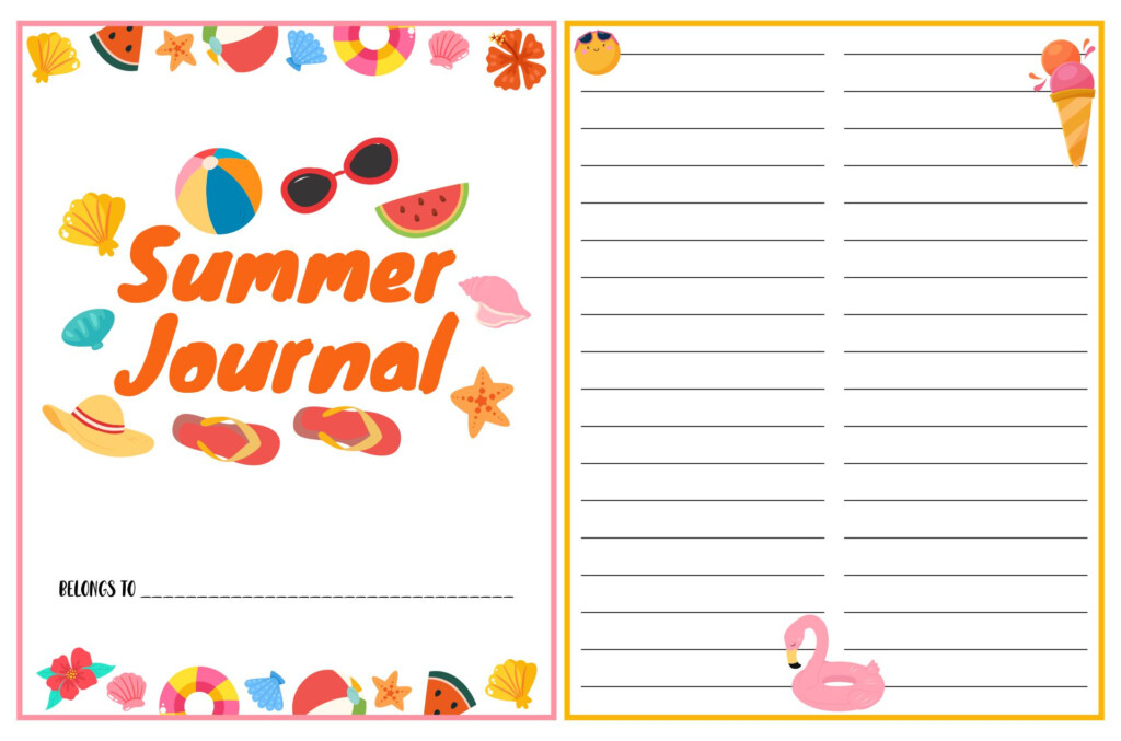 5 Best Kids Summer Journal Printable PDF For Free At Printablee