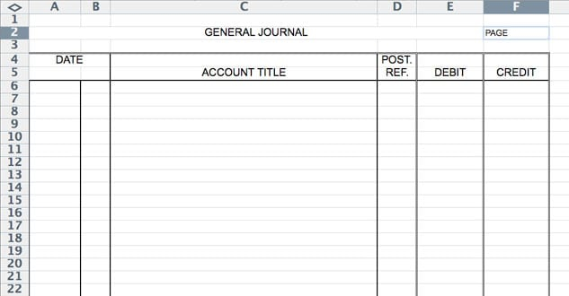 5 General Journal Templates Formats Examples In Word Excel