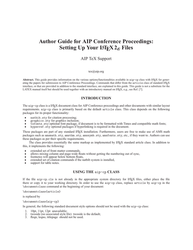 Aip Proceedings Template For Microsoft Word Free Word Template