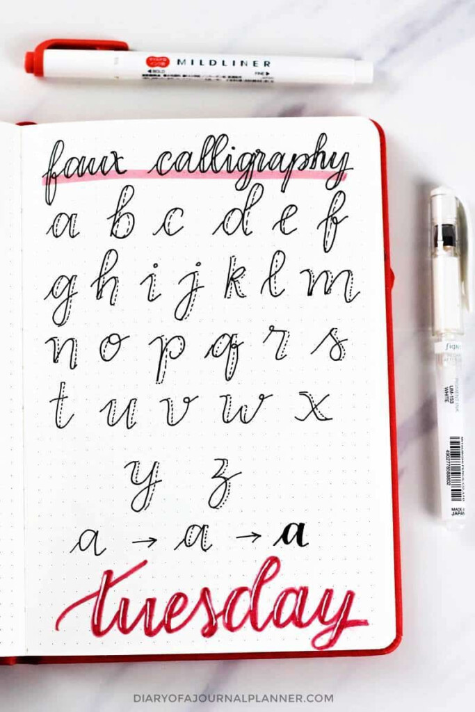 Bullet Journal Fonts 14 Fonts For Bullet Journal You Need To Try 