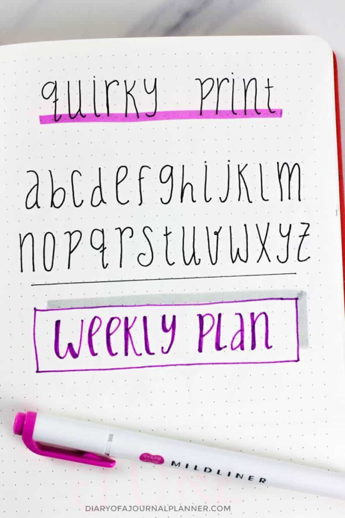 Bullet Journal Fonts 14 Fonts For Bullet Journal You Need To Try 