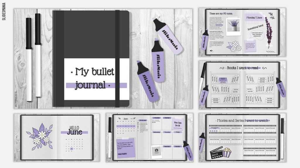 Bullet Journal Free PowerPoint Template Google Slides Theme