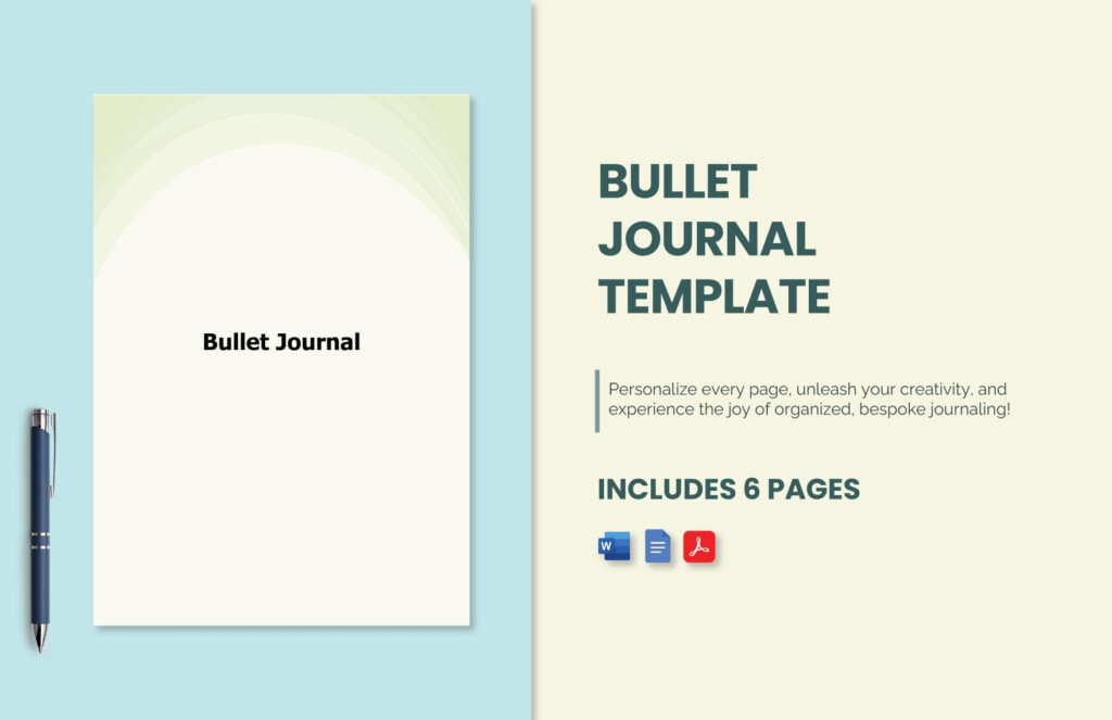 Bullet Journal Template In Word PDF Google Docs Download Template