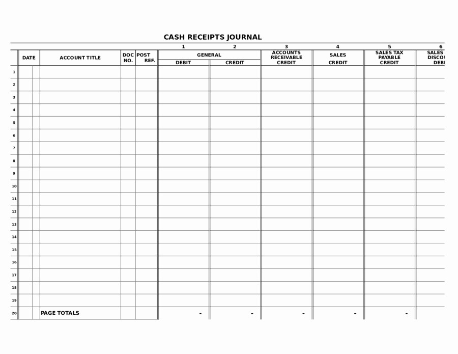 Cash Disbursement Journal Template Excel New Cash Receipts Journal 