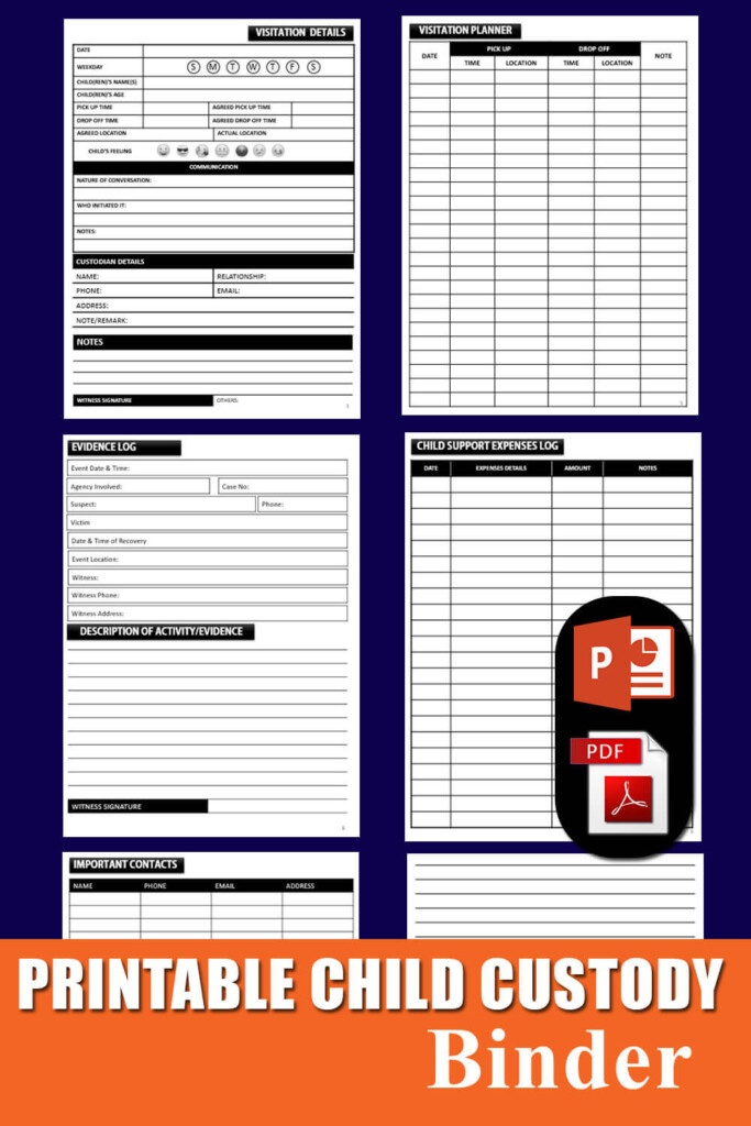 Child Custody Journal Template