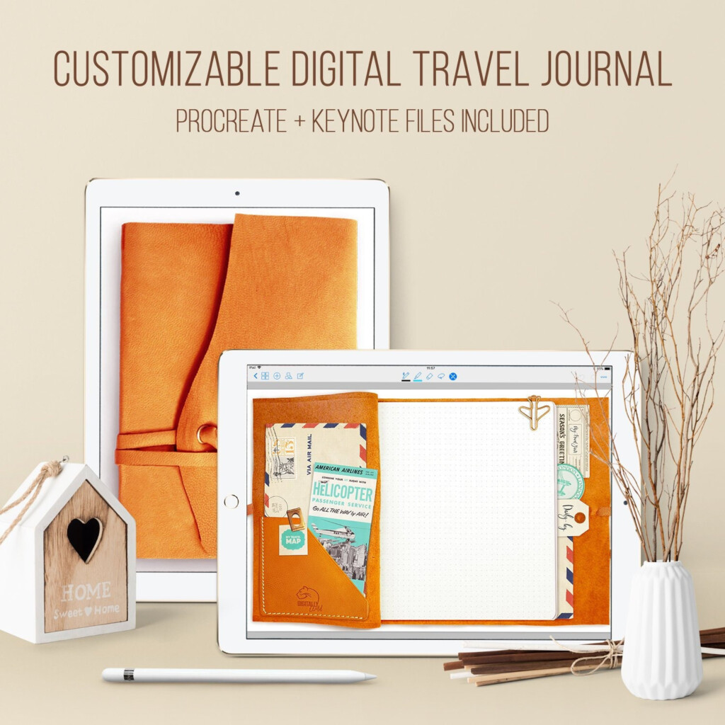 Digital Travel Journal Template Honeymens