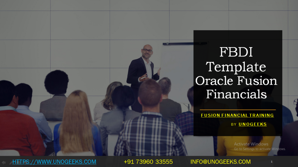 FBDI Template Oracle Fusion Financials