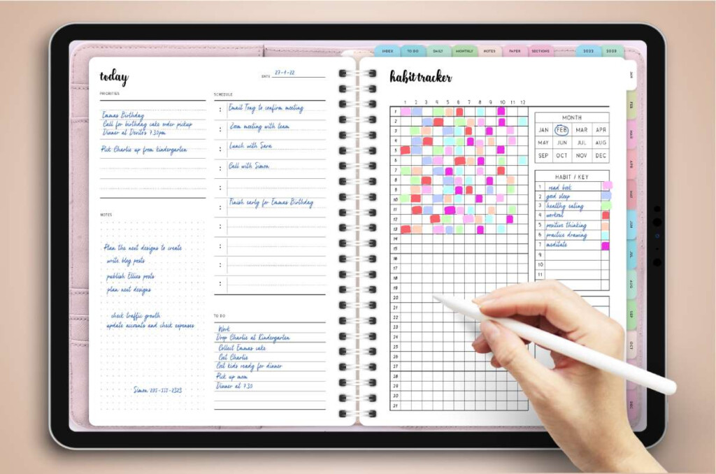 Free Digital Bullet Journal Hyperlinked Reusable And Easy To Use 