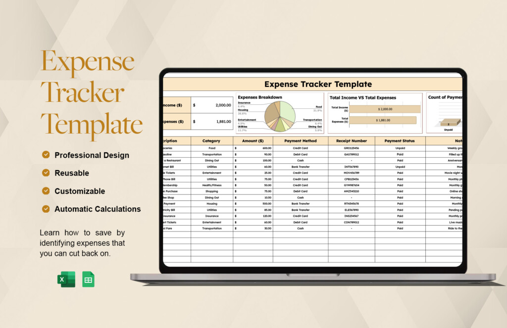 FREE Expense Sheet Template Download In Word Google Docs Excel PDF 