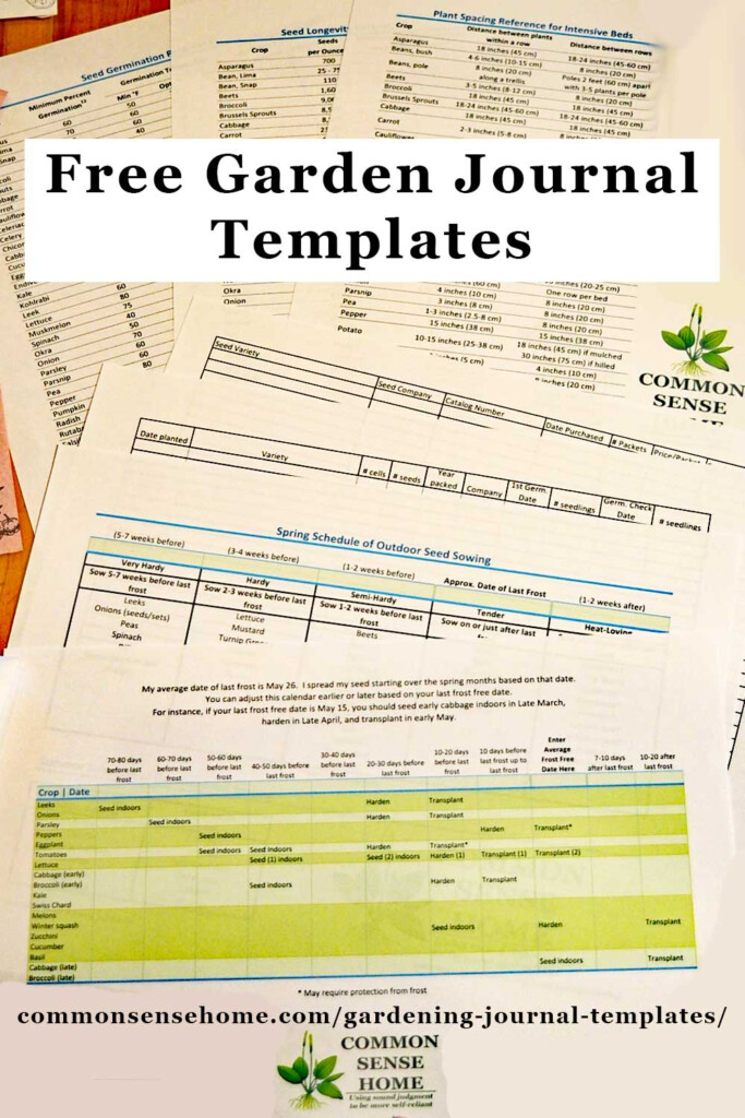 Free Gardening Journal Template Printable 