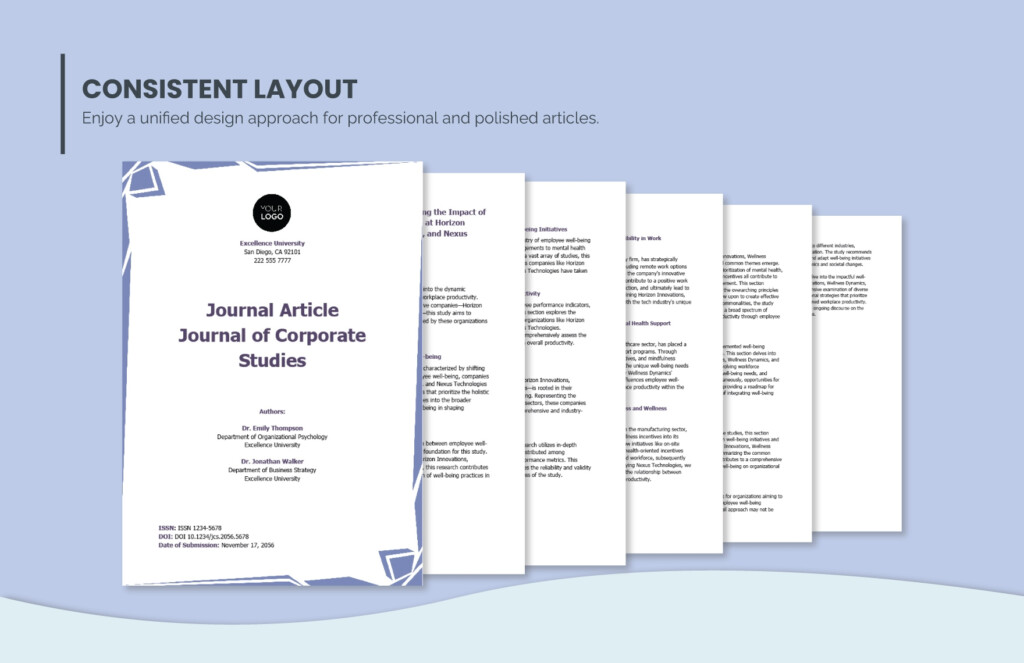 Free Journal Article Template Download In Word Google Docs PDF 