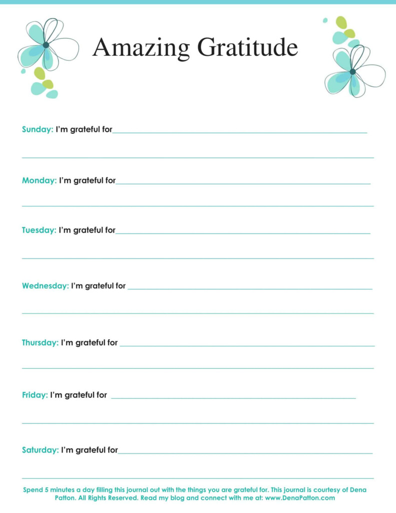 Free Printable Gratitude Journal Templates PDF Word 