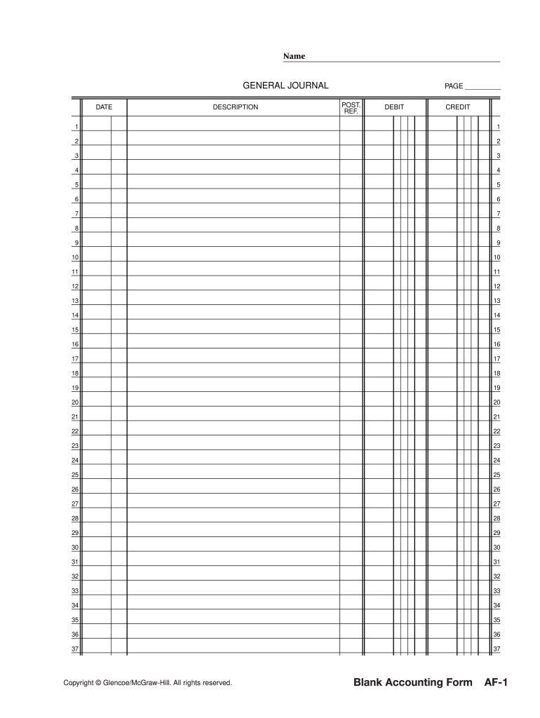 General Journal Template Pdf 2020 2021 Fill And Sign Printable 