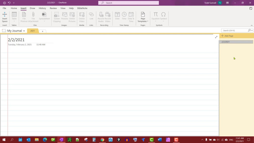 How To Create A Journal In Microsoft Onenote YouTube