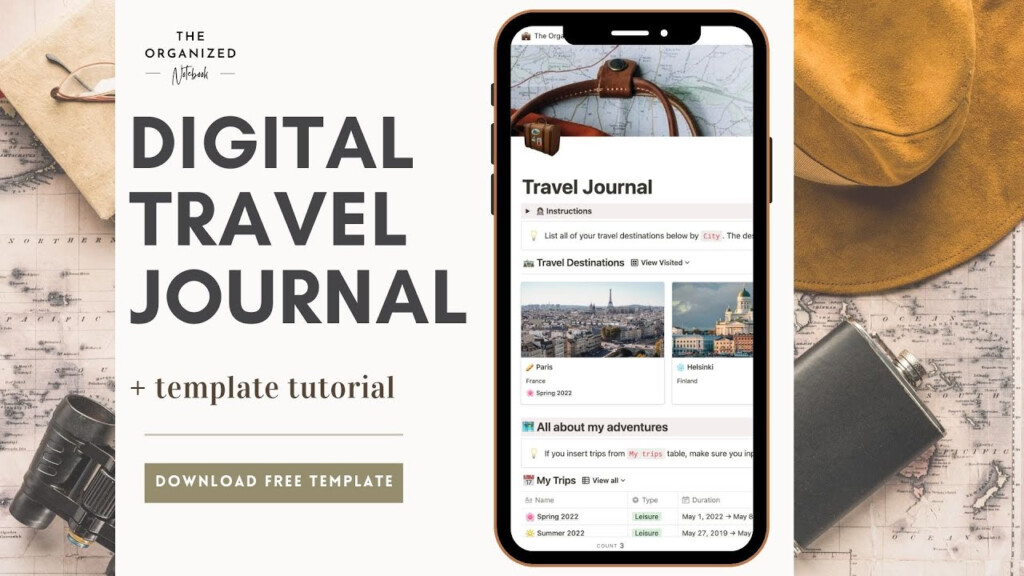 How To Keep A Digital Travel Journal Free Notion Template YouTube