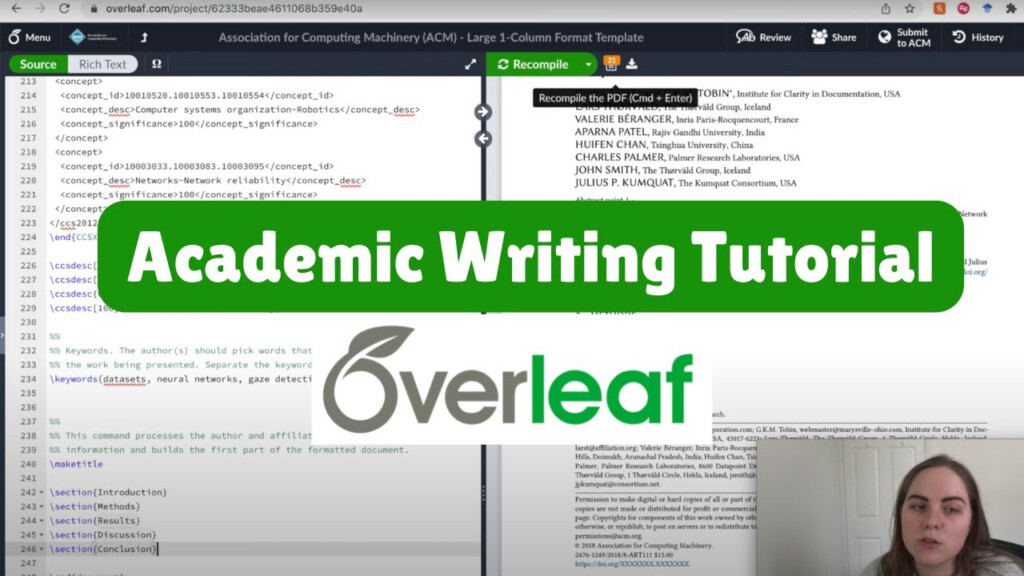 How To Write A Scientific Journal Article Using Overleaf Academic 