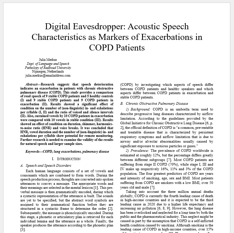 IEEE Paper Format Template Guidelines