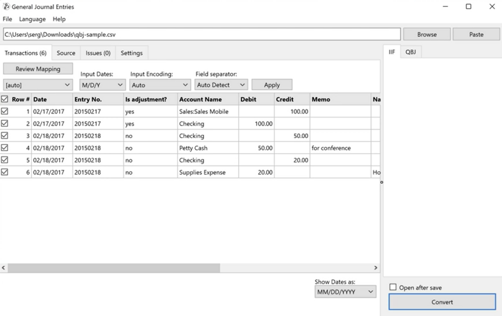 Import Excel Entries To Quickbooks no Tools 