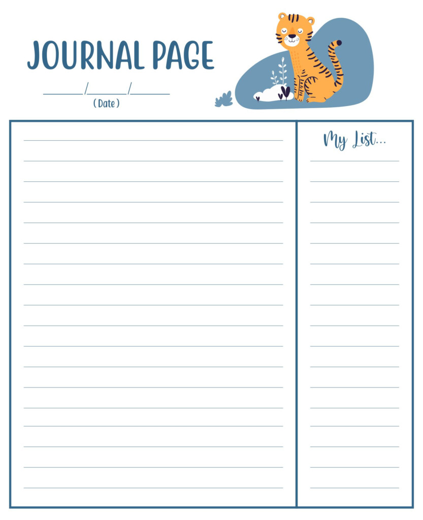 Journal Cover Writing Page 7 Free PDF Printables Printablee