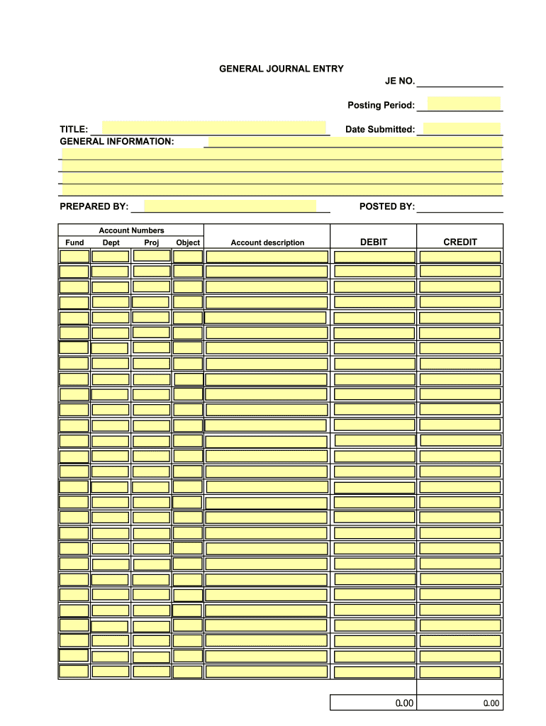 Journal Entry Template Fill Out Sign Online DocHub