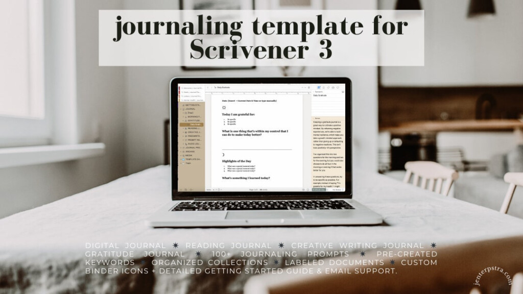 Journaling Template For Scrivener 3 Undated Digital Journal Morning 