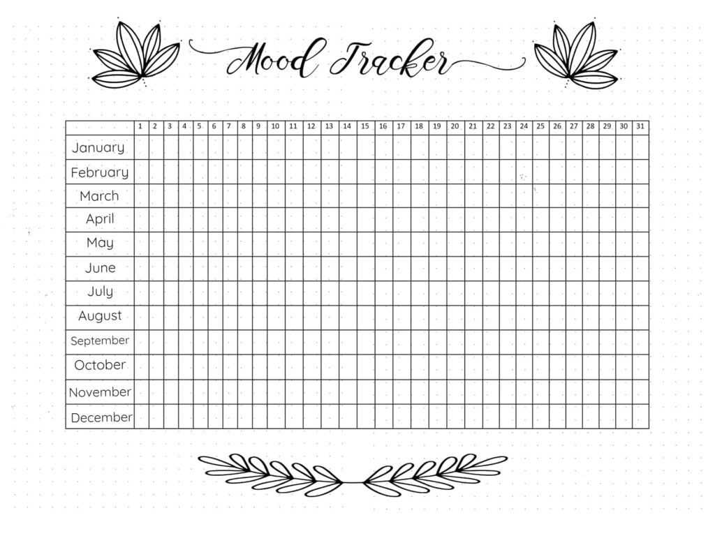 Mood Tracker Printable