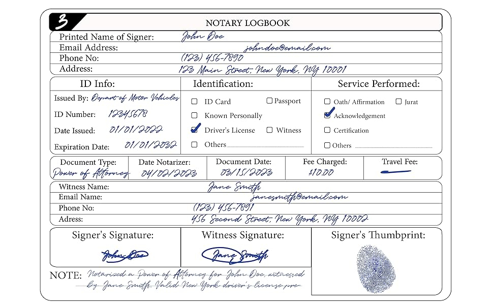 New York Notary Log Book 2023 Journal For Notary To Record 200 