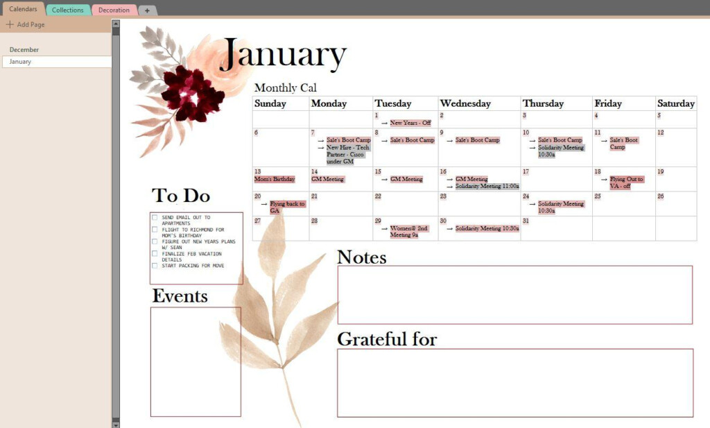 Onenote Bullet Journal Template