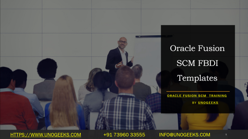 Oracle Fusion SCM FBDI Templates