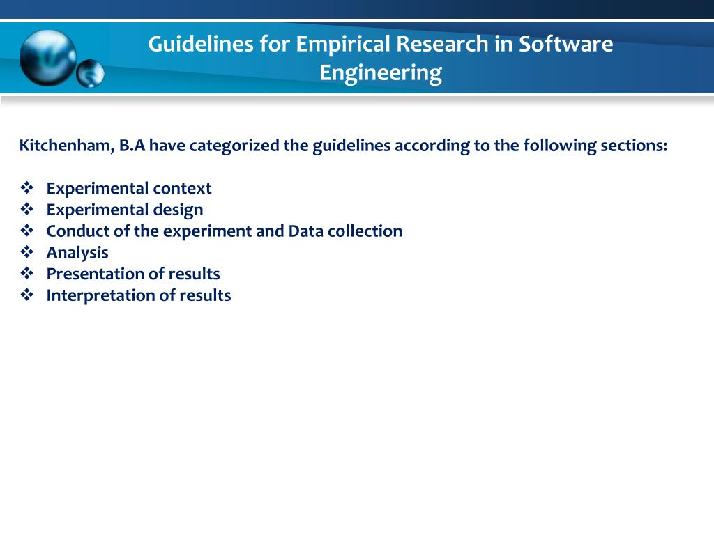 PPT Empirical Research Methods For Software Engineering PowerPoint 