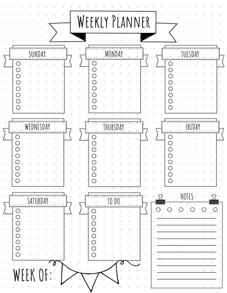 Printable Bullet Journal Template Francesco Printable