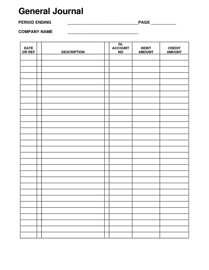 Printable Journal Entry Template