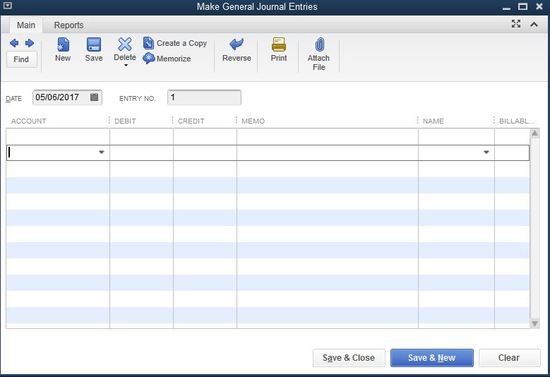 Quickbooks Journal Entry Upload Template