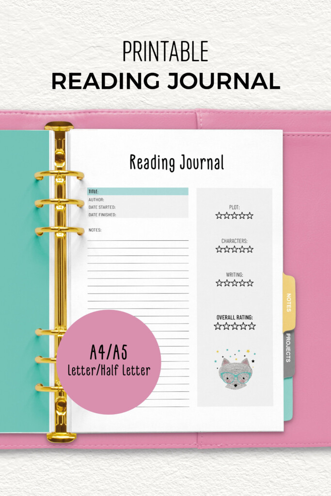 Reading Journal Template Goodnotes Free