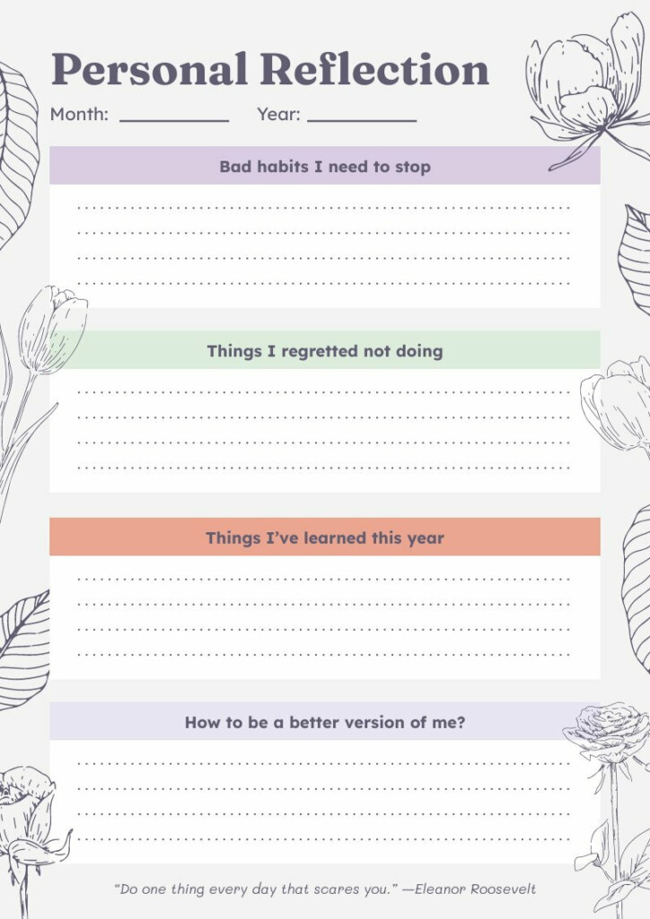 Reflective Journal Free Schedule Planner Template Piktochart