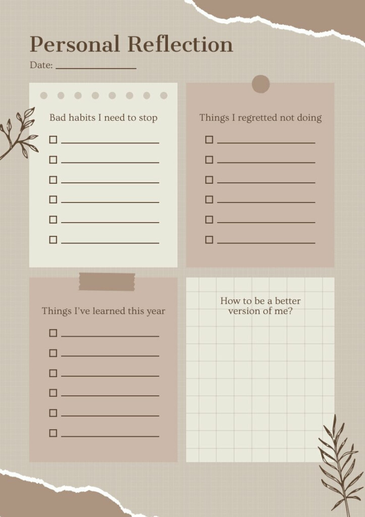 Self Reflective Journal Free Schedule Planner Template Piktochart