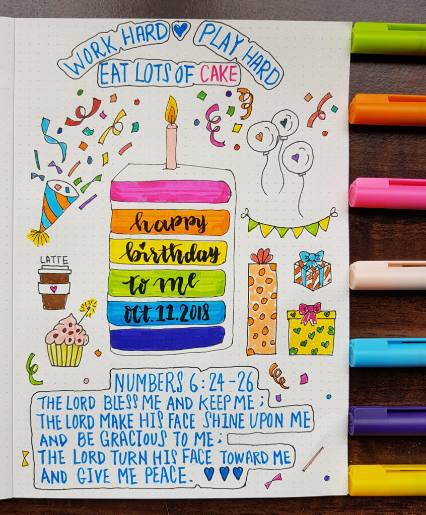 Yesterday Was My Birthday And I Have Made A Birthday Bullet Journal 